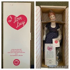I Love Lucy Lucille Ball 1990 Hamilton Collection Porcelain Doll 18"